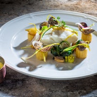 a plate of food on a table